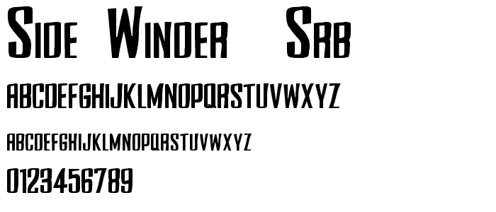 Side Winder (sRB) font
